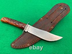 Remington Knife Perfect Bone Rh4 (super Rare With Guard) Vintage Sheath