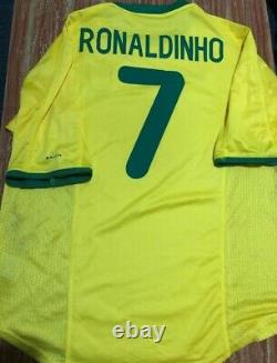 Ronaldinho SUPER RARE Brazil Vintage Jersey 2000 Size L Shirt Nike