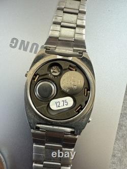 SUPER RARE 1970s Arnex LED Digital Watch Vintage Red Display Dual Battery Works
