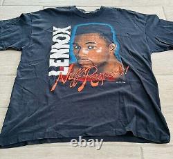 SUPER RARE 1993 Lennox Lewis nuff Respect Vintage Single Stitch T Shirt