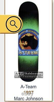 SUPER RARE 1997 Marc Johnson A Team Skateboard Deck VINTAGE Rodney Mullen