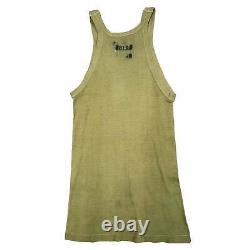 SUPER RARE Authentic Vintage STENCIL STAMPED Military Army Tank Top T-Shirt