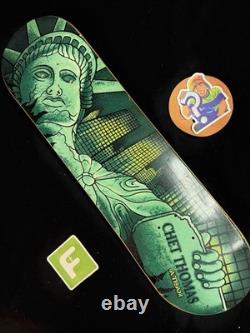SUPER RARE Chet Thomas 1999 NY Statue Of Liberty A TEAM Skateboard Deck VINTAGE