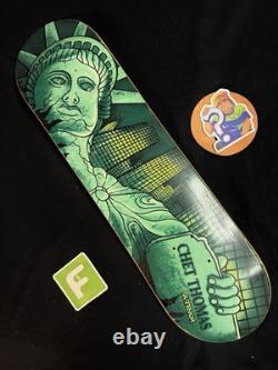 SUPER RARE Chet Thomas 1999 NY Statue Of Liberty A TEAM Skateboard Deck VINTAGE