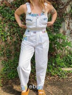 SUPER RARE Get Used by Elie vintage patchwork streetwear 80s overalls small