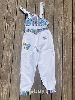 SUPER RARE Get Used by Elie vintage patchwork streetwear 80s overalls small