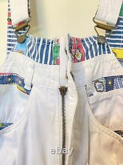 SUPER RARE Get Used by Elie vintage patchwork streetwear 80s overalls small