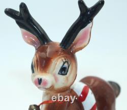SUPER RARE Kreiss 1956 Ceramic Reindeer Figurine Vintage Christmas