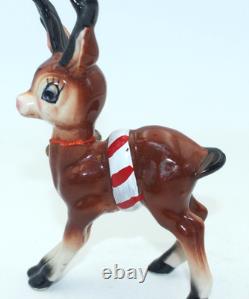 SUPER RARE Kreiss 1956 Ceramic Reindeer Figurine Vintage Christmas