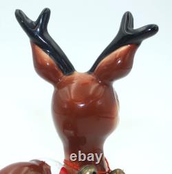 SUPER RARE Kreiss 1956 Ceramic Reindeer Figurine Vintage Christmas