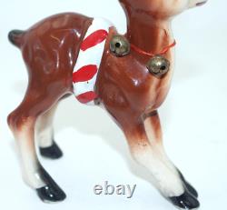 SUPER RARE Kreiss 1956 Ceramic Reindeer Figurine Vintage Christmas