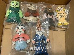 SUPER RARE LOT 6 Vintage Advertising Pillow Doll Nutty Neddy Marshmallow Mel