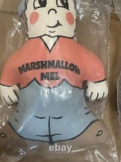 SUPER RARE LOT 6 Vintage Advertising Pillow Doll Nutty Neddy Marshmallow Mel