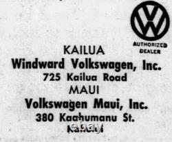 SUPER RARE Maui Hawaii Volkswagen Vintage VW MG Audi Dealer License Plate Frame
