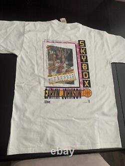 SUPER RARE NWT Vintage 1991 Salem Skybox Card Magic Johnson Lakers T-Shirt