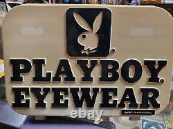 SUPER RARE PLAYBOY Eyewear Lightup Sign Vintage Embossed Plastic Lighted Playboy