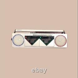 SUPER RARE! SONY CFS-W50 Vintage Stereo Cassette-Corder Boombox White Retro