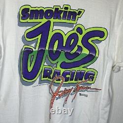 SUPER RARE Single Stitch Vintage 1996 NASCAR Jimmy Spencer Smokin' Joe's Racing