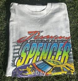 SUPER RARE Single Stitch Vintage 1996 NASCAR Jimmy Spencer Smokin' Joe's Racing