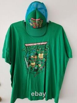 SUPER RARE TMNT (orig. XL 80s style) shirt & hat. Teenage Mutant Ninja Turtles