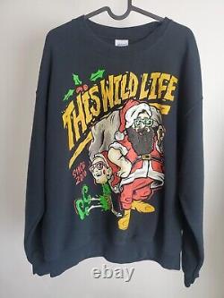 SUPER RARE This Wild Life Gildan sweatshirt sweater Santa pattern Men Vtg Sz L