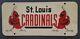 SUPER RARE VINTAGE 1950's St. Louis Cardinals License Plate NICE SHAPE