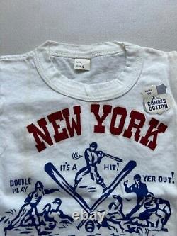 SUPER RARE VINTAGE 1950s NEW YORK GIANTS BASEBALL Child-size Tee Shirt L@@@@K