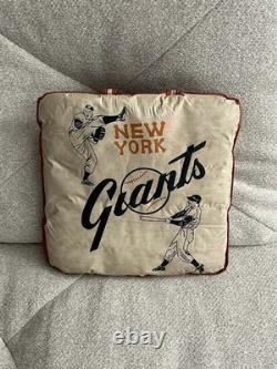 SUPER RARE VINTAGE 1950s NEW YORK GIANTS BASEBALL STADIUM SEAT CUSHION GAME USED