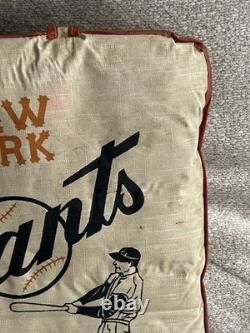 SUPER RARE VINTAGE 1950s NEW YORK GIANTS BASEBALL STADIUM SEAT CUSHION GAME USED