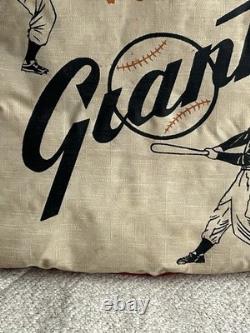 SUPER RARE VINTAGE 1950s NEW YORK GIANTS BASEBALL STADIUM SEAT CUSHION GAME USED