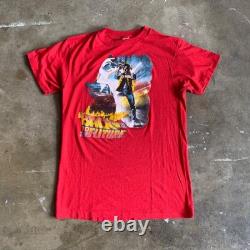 SUPER RARE VINTAGE 1985 BACK TO THE FUTURE 80s MOVIE PROMO T-SHIRT SZ S