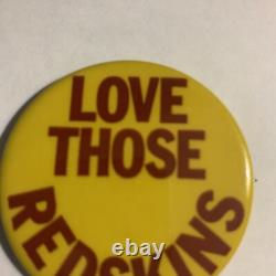 SUPER RARE VINTAGE 70's WASHINGTON REDSKINS PIN BUTTON ORIGINAL
