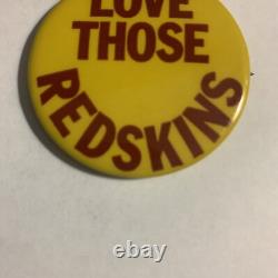 SUPER RARE VINTAGE 70's WASHINGTON REDSKINS PIN BUTTON ORIGINAL