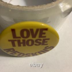 SUPER RARE VINTAGE 70's WASHINGTON REDSKINS PIN BUTTON ORIGINAL