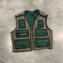 SUPER RARE VINTAGE 90s Polo Jeans Ralph Lauren Mesh Hunting Vest Men's Medium