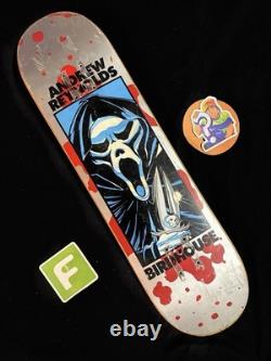 SUPER RARE VINTAGE Andrew Reynolds Ghostface Screamer Birdhouse Skateboard Deck