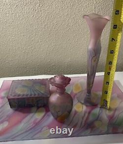 SUPER RARE VINTAGE Art Deco Vanity Perfume Bottle Nouveau Art Retro MCM Delicate