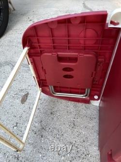SUPER RARE VINTAGE BUDWEISER COOLER With2 FLIP OUT TABLE TOPS AND 2 CHAIRS