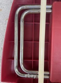 SUPER RARE VINTAGE BUDWEISER COOLER With2 FLIP OUT TABLE TOPS AND 2 CHAIRS