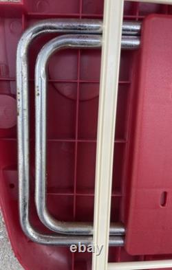 SUPER RARE VINTAGE BUDWEISER COOLER With2 FLIP OUT TABLE TOPS AND 2 CHAIRS