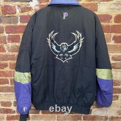 SUPER RARE VINTAGE Baltimore Ravens NFL PRO PLAYER Reversible Jacket (L)