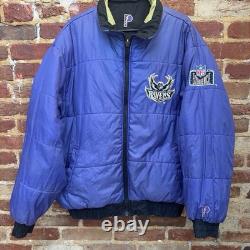 SUPER RARE VINTAGE Baltimore Ravens NFL PRO PLAYER Reversible Jacket (L)