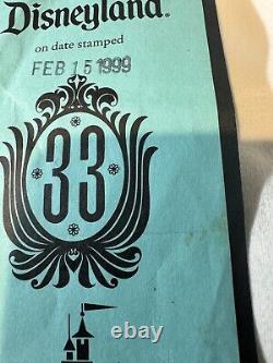 SUPER RARE VINTAGE DISNEY Club 33 parking ticket Feb 15 1999