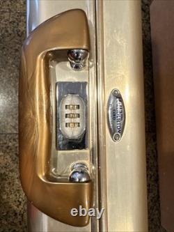 SUPER RARE VINTAGE GOLD Zero Halliburton Attache Briefcase EXCELLENT CONDITION