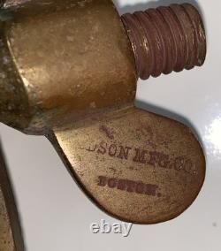 SUPER RARE VINTAGE Nautical Solid Brass 2-Dog Porthole From The Edison Mfg Co