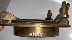 SUPER RARE VINTAGE Nautical Solid Brass 2-Dog Porthole From The Edison Mfg Co