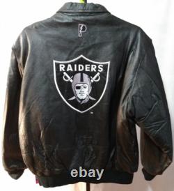 SUPER RARE VINTAGE Pro Player Raiders Leather Jacket Size XL WITH TAGS