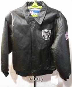 SUPER RARE VINTAGE Pro Player Raiders Leather Jacket Size XL WITH TAGS