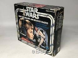 SUPER RARE VINTAGE STAR WARS LUKE SKYWALKER AM HEADSET RADIO MIB Boxed Complete