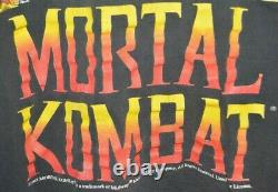 SUPER RARE VTG 1992 Mortal Kombat Shirt Single Stitch Size XL Wide